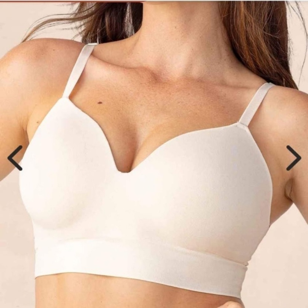 Truekind Wireless Shaping Bra Women’s 3XL Cream Lightly Padded Seamless Soft